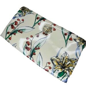 Tory Burch Cream Floral Clutch